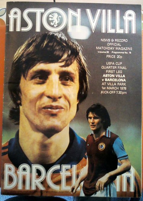 Super Club, Aston Villa Fc, Johan Cruyff, Total Workout, Villa Park, Association Football, A Thing Of Beauty, Football Program, Health Club