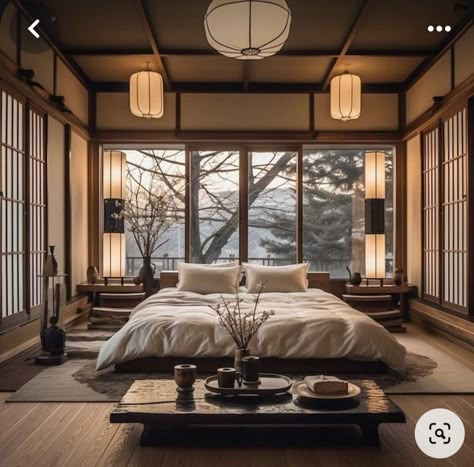 Korean Bedroom Interior, Korean Interior Design, Japanese Bedroom Design, Korean Bedroom, Bloxburg Interior, Zen Living, Japanese Bedroom, Asian House, Sims Inspiration