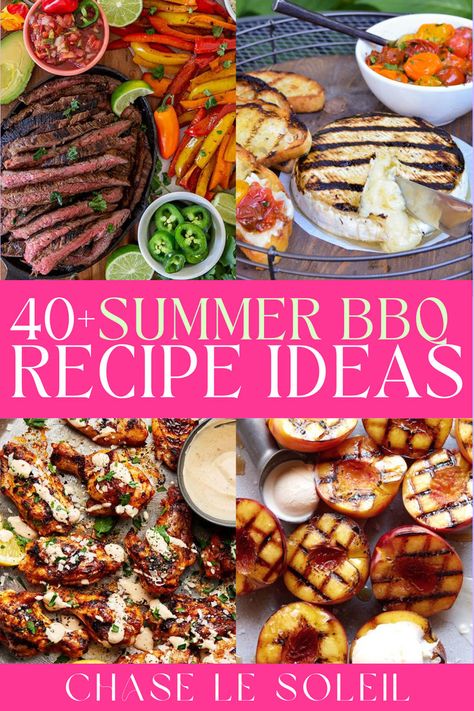 In this post, we’re bringing you the most tantalizing Grilling and BBQ Recipes for Summer! From appetizers to summer salads, and main dishes like burgers, grilled pizza, and even desserts. Get ready to fire up the grill! This post is also about summer barbecue ideas, summer bbq food, summer bbq party, bbq recipes, bbq chicken, backyard barbecue party, barbecue recipes, summer party ideas, summer dinner recipes, summer dinner ideas, summer party food, Memorial Day Party Menu, 4th of July Party Summer Bbq Recipes, Bbq Menu, Healthy Grilling Recipes, Healthy Grilling, Homemade Bbq, Chicken Kebabs, Summer Grilling, The Best Summer, Bbq Pork