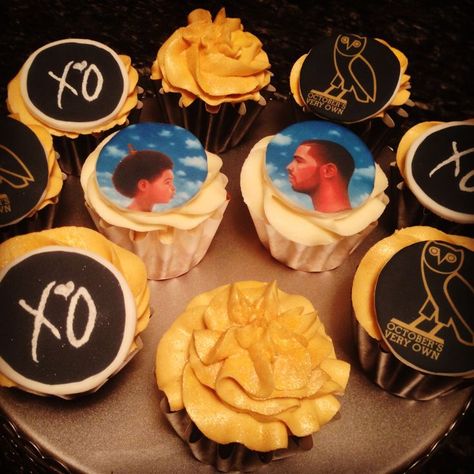 Drake (OVO - October's Very Own) also has collaborated with The Weeknd (XO - hug & kiss) on the OVOXO project. Description from pinterest.com. I searched for this on bing.com/images Drake Birthday Party, Bday Party Ideas, Drake Cake, Drake's Birthday, Owl Cake Birthday, Drake Ovo, Drake Graham, Boys First Birthday Party Ideas, Octobers Very Own