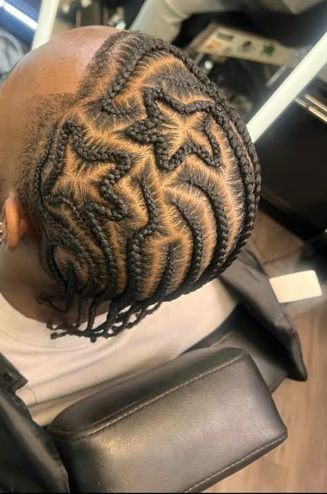 Star Cornrows Men, Chrome Heart Braids, Heart Braided Hairstyles, Cornrows With Heart, Natural Cornrow Hairstyles, Men's Braids, Cornrow Braids Men, Fade Haircut Curly Hair, Natural Hair Men