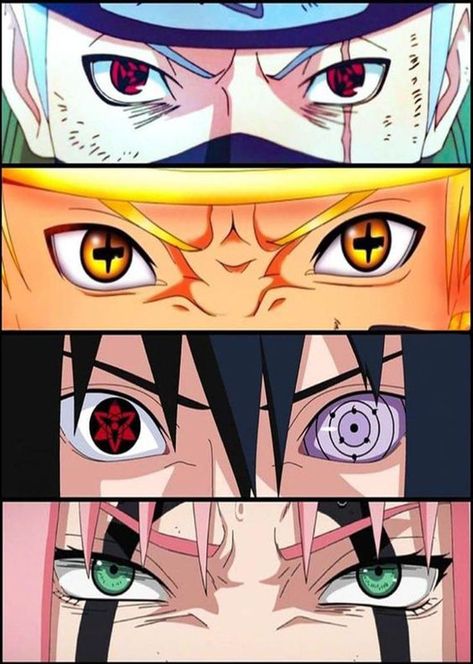 Anime Eyes Naruto, Naruto Sleeve, Eyes Naruto, Jeep Lights, Regard Animal, Naruto Eyes, Naruto Painting, Photo Naruto, Naruto Team 7