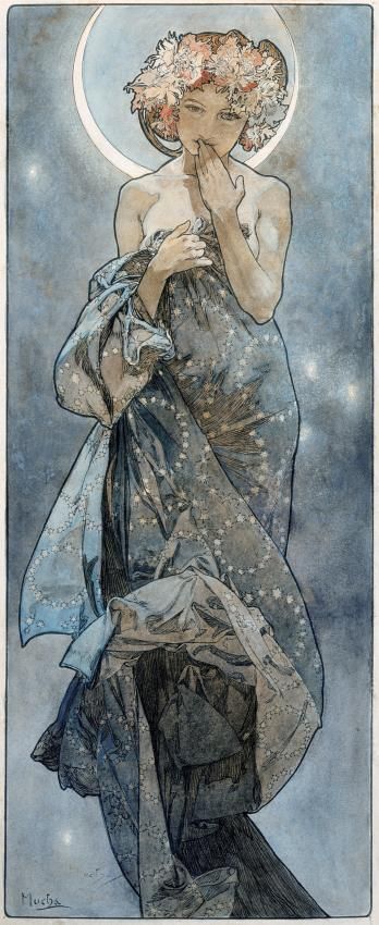 Alfons Maria Mucha, Art Nouveau Mucha, Motifs Art Nouveau, Illustration Art Nouveau, Alphonse Mucha Art, Illustration Kunst, Mucha Art, Alfons Mucha, Art Nouveau Illustration