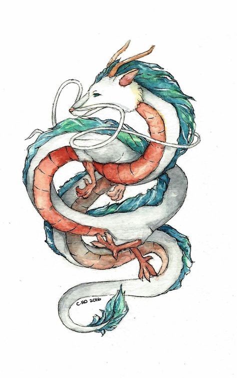 Chinese Dragon Watercolor, Katsuya Kondo, Ghibli Nursery, Ip Design, Chinese Dragon Art, Watercolour Paint, Colourful Art, Water Dragon, Mythical Creatures Art