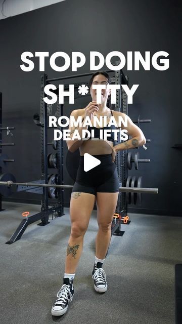 Kelly Matthews on Instagram: "Welcome to my new series: Stop Doing Sh*tty Lifts  The Romanian Deadlift was the number 1 requested exercise when I asked what y’all need form cues on, so here it is!   Here are your main takeaways:  Position: feet hip width distance apart, hands gripping outside just of your thighs   Cues: take a breath in and pull your abs in to brace your belly. Push your hips back like you’re reaching your butt for an imaginary wall behind you. As you descend, start to bend your knees and thinking about SPREADING YOUR CHEEKS! Once you can’t push your hips back further and you feel a good stretch in the hamstrings and glutes, start by sending your back pockets toward your heels as you stand up.   Feeling the RDL in your low back is very normal—PAIN is something different an Romanian Deadlift Form, Kelly Matthews, Hands Gripping, Low Back Exercises, Hamstrings And Glutes, Deadlift Form, Romanian Deadlift, The Number 1, Take A Breath