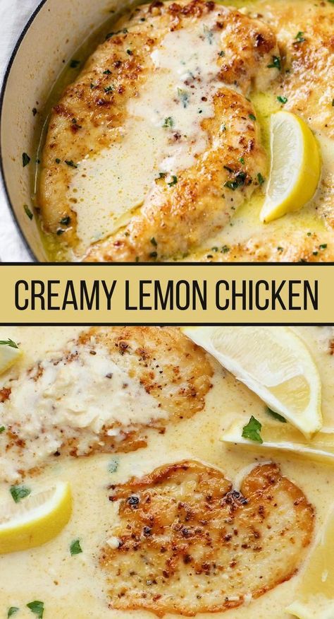 Keto Carnivore, Creamy Lemon Chicken, Lemon Chicken Recipe, Chicken Dishes Recipes, Lemon Chicken, Butter Chicken, Chicken Dinner Recipes, Easy Chicken Recipes, Chicken Breast Recipes