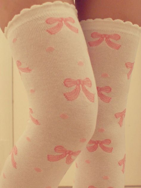 Pink Bows, The Embrace, Thigh High Socks, Cute Socks, Knee High Socks, Pink Princess, Kawaii Clothes, Lolita Fashion, Dream Clothes