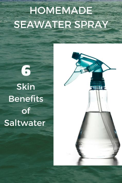 Make your own salt water spray - a natural beauty product you can use as a  skin tonic. If you've never tried salt on the skin, try it now. It is cheap  and easy to make. Salt Water For Face Skin Care, Salt Skincare, Salt Water Skin Care, Does Salt Water Help Acne, Salt Water Clear Skin, How To Use Salt Water For Face, Salt Water For Face, Salt Water For Skin, Salt Water Face Wash