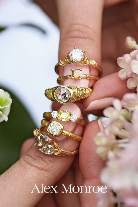 Eclectic engagement rings