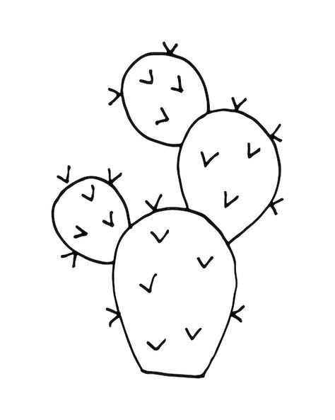 Ilustración de dibujos animados de doodl... | Premium Vector #Freepik #vector #cactus-animado #cactus-dibujo #suculentas #cactus Nopales Drawing, Cute Cactus Drawing, Cactus Sketch Simple, Cactus Doodle Simple, Cactus Outline Drawing, Doodles Cactus, Cactus Drawings, Cactus In Pot Drawing, Cactus Outline