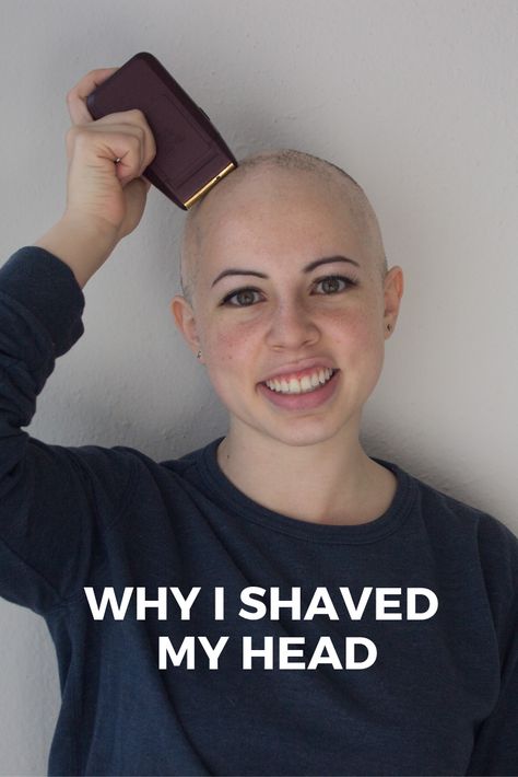 I shaved my head a year ago. Check out this week's blog to read about why I did it & how I knew I was for the big shave. #trichotillomania #ishavedmyhead Shaved Head Styles, Shaved Haircut, Buzz Cut Women, Shaved Hair Women, Hair Trends 2015, Bald Head Women, Girls With Shaved Heads, Throat Infection, Shaved Head Women