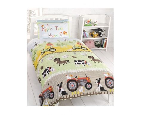 Apple Tree Farm Double Duvet Cover & Pillowcase Set Apple Tree Farm, Farm Bedroom, Toddler Bed Boy, Baby Duvet, Geometric Duvet Cover, Unique Bedding Sets, Kids Duvet, Cheap Bedding, Kids Bedding Sets