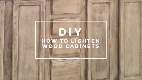 DIY Bathroom Cabinets: How to Lighten Wood Cabinets – the dotted bow Lighten Wood Cabinets, Diy Bathroom Cabinets, Restaining Cabinets, Restaining Kitchen Cabinets, Restaining Wood Furniture, Natural Wood Vanity, Dark Stained Cabinets, Dark Wood Kitchen Cabinets, Stained Kitchen Cabinets