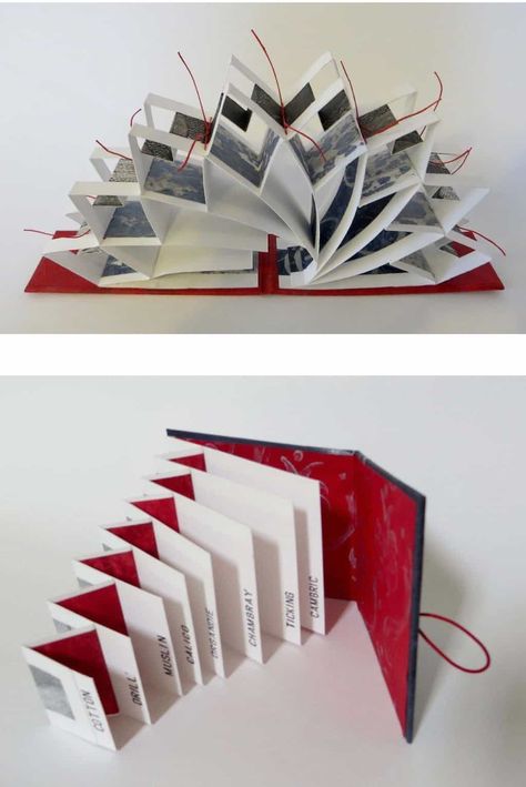 Artists Books Ideas, Accordian Books Ideas, Accordian Books Diy, Pop Up Book Art, Artist Book Design, Handmade Book Ideas, Concertina Book Ideas, Creative Book Binding, Artist Books Handmade