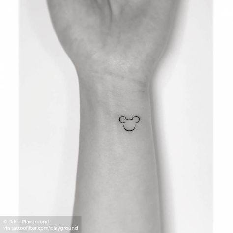 Tiny Mickey Tattoo, Tiny Disney Tattoo, Mickey And Minnie Tattoos, Minnie Tattoo, Playground Tattoo, Mickey Tattoo, Tooth Tattoo, Mouse Tattoos, Tattoo Minimalist