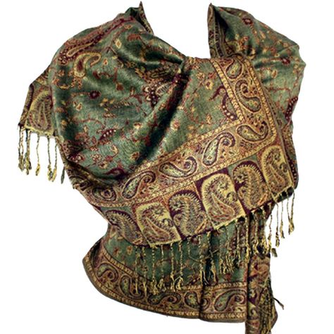 Women's Shawl Jacquard Paisley Pashmina Scarf Stole Double Sided Wrap Special Occasion Statement Scarves - Walmart.com Safari Clothes, Copper Autumn, Raine Whispers, Autumn Accessories, Indian Scarf, True Autumn, Statement Scarf, Silver Scarf, Paisley Shawl