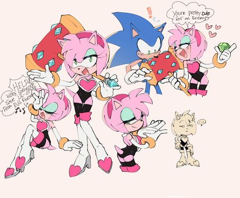 Amy Rouge, Sonamy Comic, Sonic & Knuckles, Amy The Hedgehog, Hedgehog Movie, Rouge The Bat, Sonic Heroes, Sonic And Amy, Sonic Funny