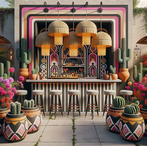 🇲🇽 To Celebrate one of our FAVORITE events in our Hometown: My @giLherrera twist of Modern Mexican Hacienda Outdoor Bar with a Tulum/Cabo Touch & Palm Springs SPLASH- Don’t Miss @modernism_week 2025♥️ . At CoLores Decor Our team is constantly experimenting with textures & “WOW” styles for a UNIQUE statement design for any room…Introducing TOP 🇲🇽 MeXican Artisan Design & CATAPULTING our culture’s Talent through the vision of our founder, GiL Herrera @giLherrera ♥️ . We work with many Hotels, R... Mexican Restaurant Design Interiors, Modern Mexican Hacienda, Mexican Restaurants Interior, Restaurants Interior Design, Modern Mexican Restaurant, Modern Mexican Decor, Interior Design Studios, Restaurants Interior, Mexican Restaurant Design