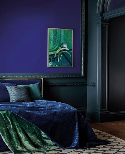 Jewel Tone Bedroom, Zoffany Fabrics, Top Paint Colors, Zoffany Paint, Modern Vintage Decor, Color Collection, Interior Walls, Interior Inspiration, The Wall