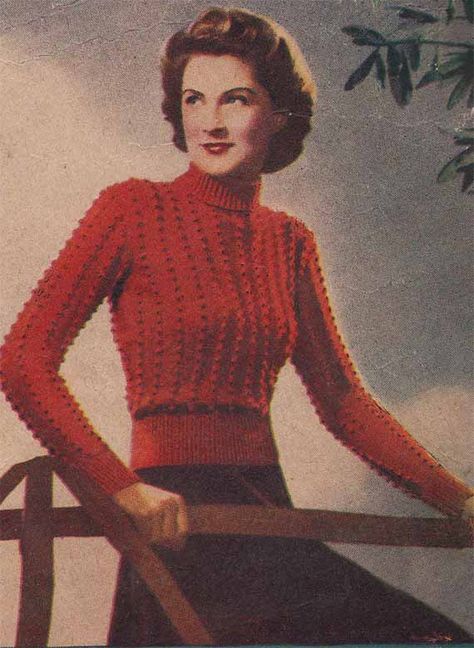 Vintage 1940s Knit Pattern for WOMAN'S SWEATER in textured bobble stitch Treasury Item 0095. $3.00, via Etsy. Knitting Sweaters, Rib Sweater, Beginner Knitting Patterns, Fitted Jumper, Crochet Vintage, Vintage Knitting Patterns, Bobble Stitch, Vintage Wardrobe, Sweater Vintage