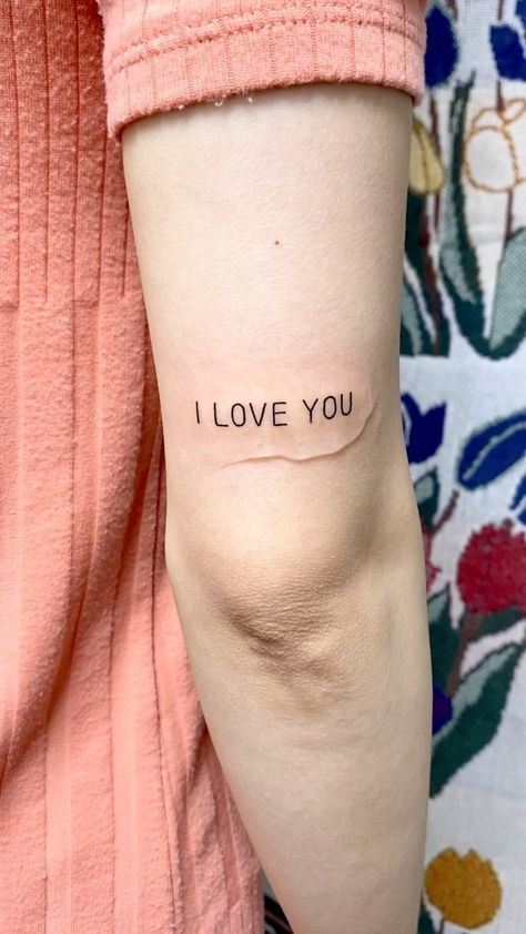 I Love You Tattoos, I Love You Tattoo, Love Yourself Tattoo, Life Tattoos, Back Tattoo, Tatting, Tattoo Quotes, Piercings, I Love You