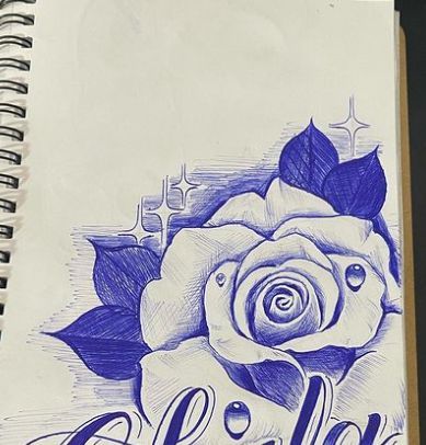 Rose Flower Sketch, Chicano Drawing, Memorial Tattoo Quotes, Graffiti Wildstyle, Drawing Scenery, Flower Sketch, Tattoo Outline Drawing, Tattoo Practice, Chicano Drawings