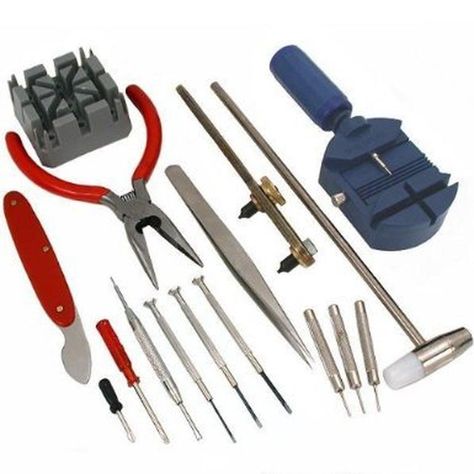 16 PCS Watch Tool Kit - Brought to you by Avarsha.com Tool Band, Case Knives, Watch Battery, Watch Repair, Bar Tools, Removal Tool, Jewelry Tools, Tool Set, Tool Kit