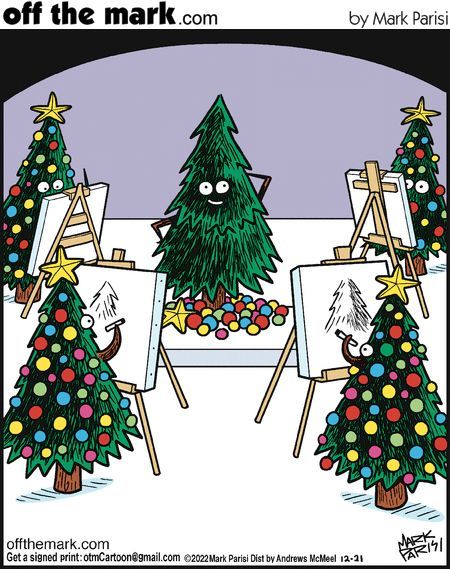 Mark Parisi, Swiss Rolls, Off The Mark, Christmas Puns, Christmas Comics, Christmas Memes, Christmas Jokes, Christmas Tree Art, December 21