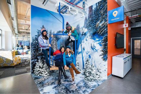 Facebook Office, Ski Lift Chair, Ship Parts, Ski Bar, Lodge Furniture, Double Chair, Company Office, Apres Ski Party, Ski Decor