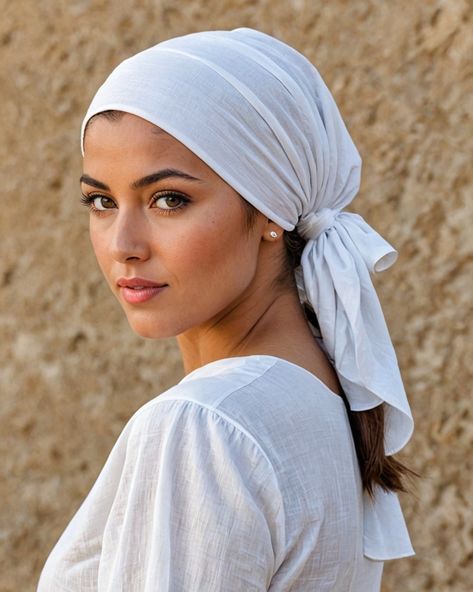 White Cotton Headscarf, Headscarf Drawing, Face Drawing Reference, Turbans, Head Covering, Face Drawing, Head Scarf, Drawing Reference, Quick Saves