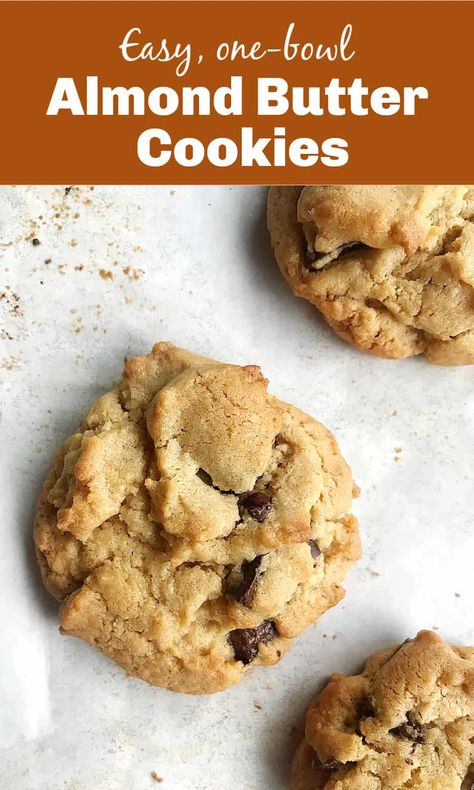 Brunch Tables, Soft Almond Cookies, Almond Butter Chocolate Chip Cookies, Nut Butter Cookies, Traditional Cookies, Almond Butter Chocolate, Almond Butter Recipes, Homemade Strawberry Sauce, Almond Butter Cookies