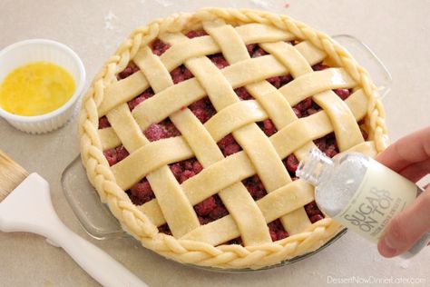 Lattice Pie Crust Tutorial Braided Pie Crust, Lattice Pie Crust, Lattice Pie, Holiday Pie, Homemade Pie Crust, How To Weave, Homemade Pie, Pie Crust, Lattice