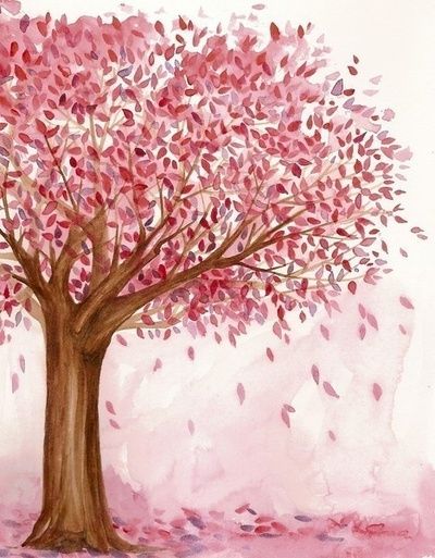 ❧ Couleur : Rose et brun ❧ Glitter Rosa, Fairy Home, I Believe In Pink, Pink Trees, Tree Drawing, Tickled Pink, Everything Pink, Pink Love, Tree Art