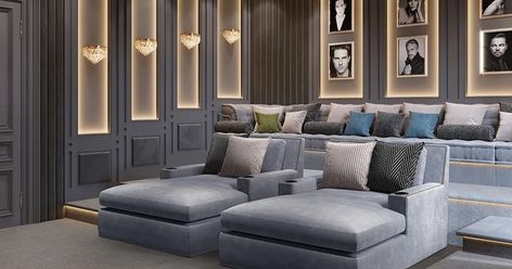 Home Theater Couches | Elite HTS Theater Couches, Floor Ottoman, Hutton House, Ottoman Leather, Theater Rooms, White Accent Chair, Cinema Design, Moroccan Home, Theater Design