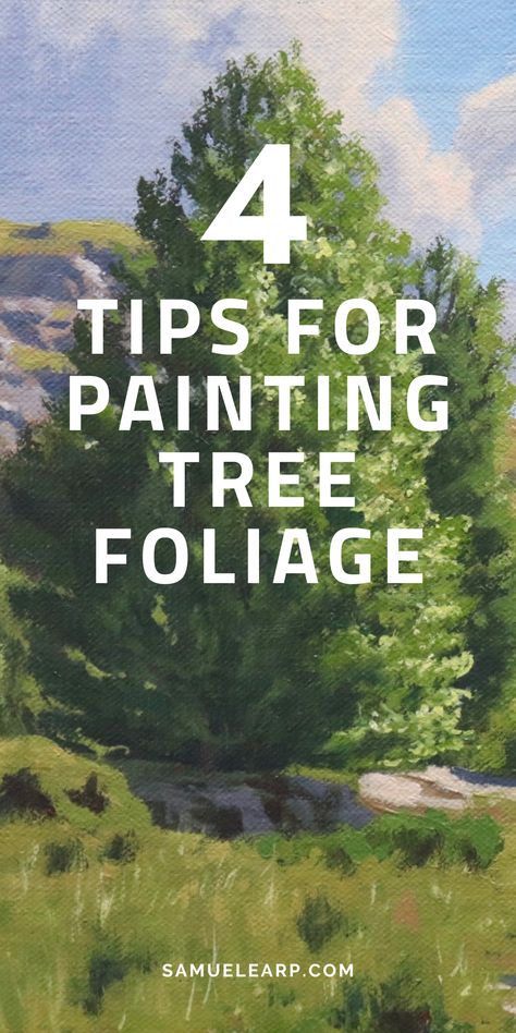 Landscape With Trees Painting, Fall Landscape Painting Tutorial, Landscape Art Painting Easy, Painting Forest Trees, Oil Acrylic Painting, Acrylic Trees Painting, Paintings Of Trees Acrylic, How To Paint Evergreen Trees, How To Paint Trees Easy