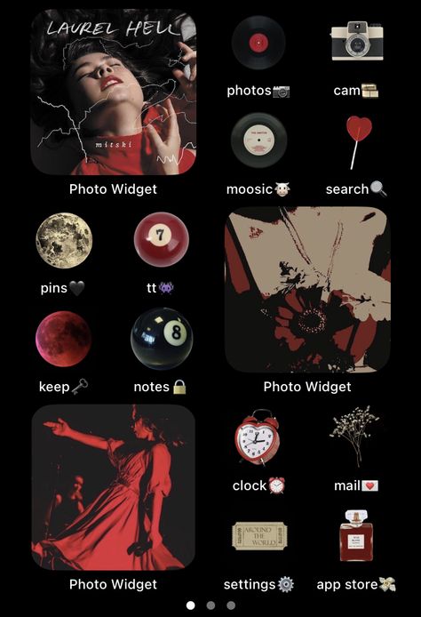 mitski homescreen Mitski Themed Phone, Mitski Phone Theme, Mitski Homescreen, Francis Forever, Ipad Themes, Layout Phone, Phone Decorations, Iphone Layouts, Ios Themes