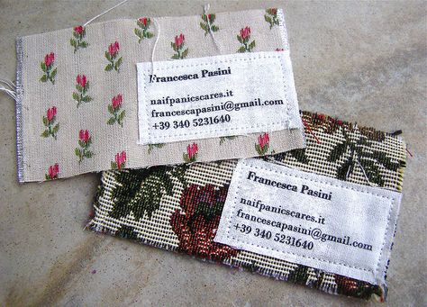 Business cards are more than just business cards - they express who you wish to be Unusual Business Card, Handmade Business Cards, Textile Business, Unique Business Cards Design, Business Card Stand, Visiting Card Design, Business Card Design Creative, Business Card Inspiration, 카드 디자인