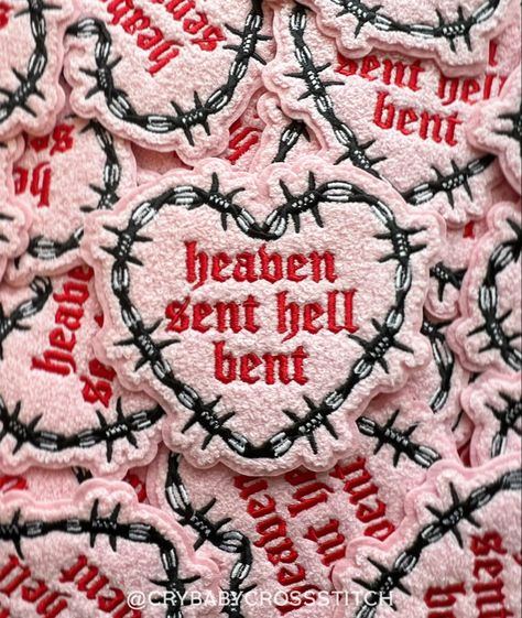 This Patches item by CryBabyCrossStitches has 303 favorites from Etsy shoppers. Ships from United States. Listed on 29 Jan, 2023 Hell Bent, Patch Sticker, Writing Tattoos, Heaven And Hell, Heaven Sent, Wholesale Merchandise, Quick Sketch, Iron On Patch, Iron On Patches