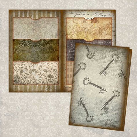 10 Sets of Free Vintage Printables for Your Junk Journals > Creative ArtnSoul Diy Junk Journal Pages, Junk Journal Pocket Template, Junk Journal Printables Free Graphics, Junk Journal Paper Free Printable, Junk Journal Pages Ideas Free Printable, Free Art Journal Printables, Junk Journal Pocket Templates Free Printable, Free Library Printables, Witch Junk Journal Printables Free