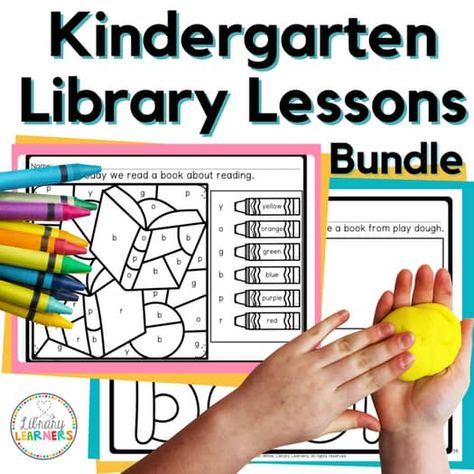 Kindergarten Library Lessons Bundle for the Whole School Year | TPT Kindergarten Library Lessons, Lesson Plans Template, Storytime Activities, Library Storytime, School Library Lessons, Kindergarten Library, Library Lesson Plans, Lesson Plan Template, Preschool Lesson Plans