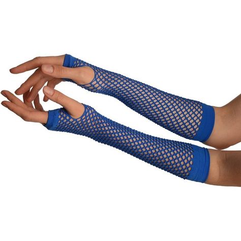 Blue Fishnet Mesh Net Fingerless Party Gloves - Gloves at Amazon... ($11) ❤ liked on Polyvore featuring accessories, gloves, fingerless gloves, blue fingerless gloves, mesh fingerless gloves, fishnet gloves and fishnet fingerless gloves Blue Fingerless Gloves, Net Gloves, Party Gloves, Rave Fit, Fishnet Gloves, Mesh Gloves, Blue Gloves, Mesh Netting, Long Gloves