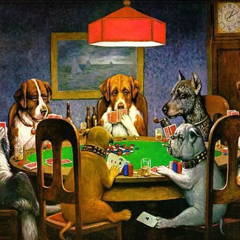 Dogs Playing Pool, Dogs Playing Poker, Game Room Wall Art, New Scooby Doo, Dogs Playing, Cat Playing, Love Pet, Cool Pets, Funny Art