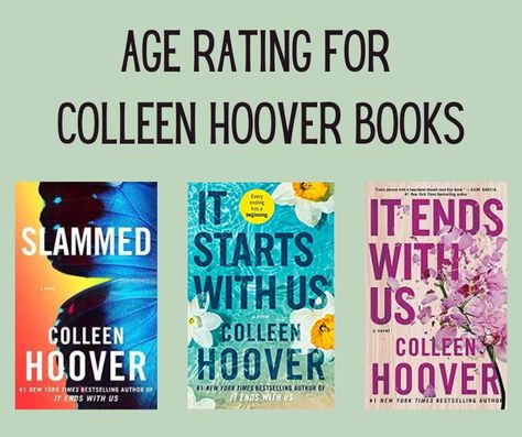 What is the Age Rating for Colleen Hoover Books? Parents Guide Book Age Ratings, Books With Age Rating, Best Colleen Hoover Books, Self Love Books, Hoover Books, Colleen Hoover Books, Read List, Popular Authors, Suspense Novel