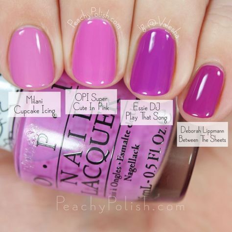 Opi Hello Kitty Collection, Opi Purple, Pinky Nail, Opi Nail Colors, Purple Nail Polish, Purple Nail, Opi Nail Polish, Gel Polish Colors, Colorful Nail Designs