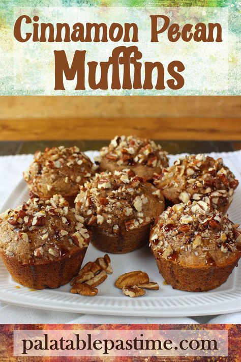 Apple Cinnamon Streusel Muffins, Pecan Muffins Recipe, Caramel Sticky Buns, Banana Walnut Muffins, Biscuits Recipes, Nutella Muffins, Pecan Muffins, Walnut Muffins, Cinnamon Caramel