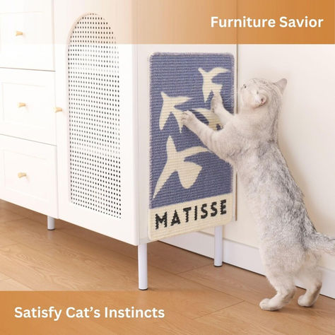 Sisal Cat Scratcher Post Mat (Use on Wall, Couch and Carpet), Durable and Shedding-Resistant Cat Scratching Surface - 21.7x13 inch with 8 Adhesive Pads (Matisse) Wall Couch, Cat Scratcher Post, Cat Scratchers, Furniture Trends, Cat Scratcher, Cat Room, Cat Pet Supplies, Cat Scratching, Le Havre