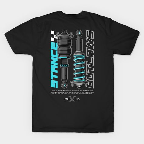 Stance Car Parts Illustration - Automotive Apparel - T-Shirt | TeePublic Automotive Illustration, Automotive Apparel, Stance Cars, Apparel Merchandising, Car Illustration, Car Drawings, Automotive Design, Car Car, Apparel Design