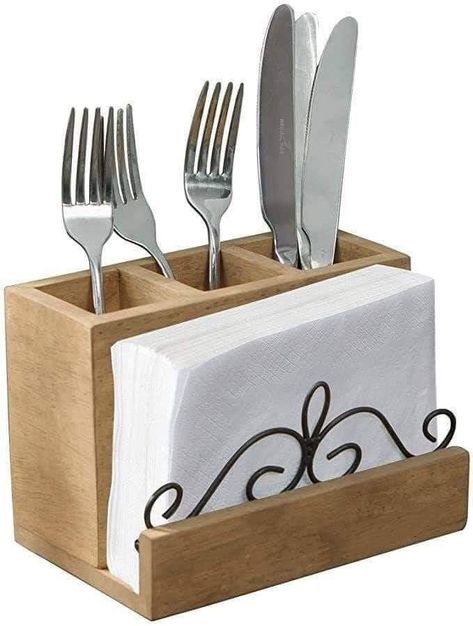 Wooden Flatware, Cutlery Caddy, Wooden Kitchen Utensils, Wooden Projects, Diy Wood Projects Furniture, Wooden Kitchen, Easy Woodworking Projects, Woodworking Projects Diy, Wooden Crafts