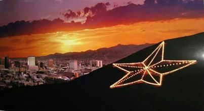 The star in El Paso...the Christmas star.. miss seeing it on Christmas El Paso Star On Mountain, El Paso Tattoo Ideas, Elpaso Texas, History Jobs, Texas Sun, Fort Bliss, Texas Tattoos, Texas Towns, Texas Star