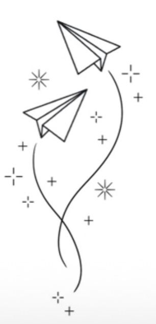 Two Paper Airplanes Flying Taylor Swift Tattoo, Hidden Taylor Swift Tattoos, Taylor Swift Inspired Design, Paper Airplanes Taylor Swift, Taylor Swift Clean Tattoo Ideas, Taylor Swift Tattoo Paper Airplanes, Out Of The Woods Poster Taylor Swift, Friendship Taylor Swift Tattoo, Fearless Doodles Taylor Swift